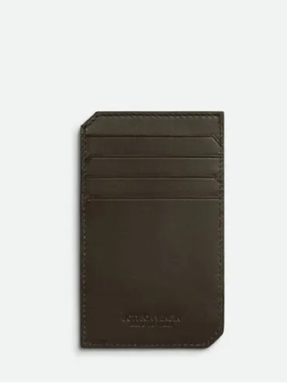 🆕 BOTTEGA VENETA Khaki (dark green) Intrecciato Piccolo Vertical Card Holder